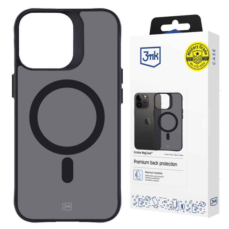 Kryt 3mk Smoke MagCase with MagSafe pro iPhone 14 Pro - semi-transparent