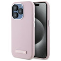 Kryt Karl Lagerfeld FW Metal Plate pro iPhone 15 Pro - růžová