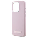 Kryt Karl Lagerfeld FW Metal Plate pro iPhone 15 Pro - růžová