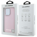 Kryt Karl Lagerfeld FW Metal Plate pro iPhone 15 Pro - růžová