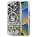 Kryt Hello Kitty LIQUID GLITTER FEVER iPhone 16 Pro - zlatý