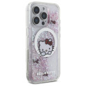 Kryt Hello Kitty Liquid Glitter MagSafe pro iPhone 16 Pro - bílý