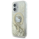 Kryt Hello Kitty LIQUID GLITTER FEVER iPhone 16 - zlatý