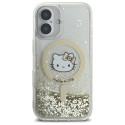Kryt Hello Kitty LIQUID GLITTER FEVER iPhone 16 - zlatý