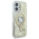 Kryt Hello Kitty LIQUID GLITTER FEVER iPhone 16 - zlatý