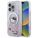 Kryt Hello Kitty Liquid Glitter pro iPhone 16 Pro Max - bílý