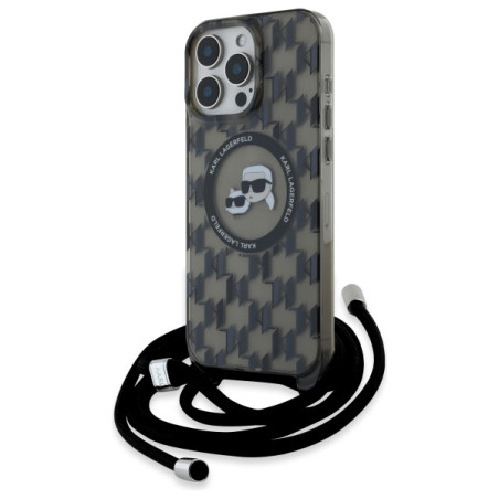 Karl Lagerfeld crossbody pouzdro MagSafe pro iPhone 16 Pro - černé