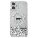 Kryt Karl Lagerfeld LIQUID GLITTER pro iPhone 16 Plus clear