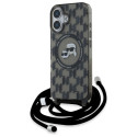Kryt Karl Lagerfeld IML MagSafe iPhone 16 - černý