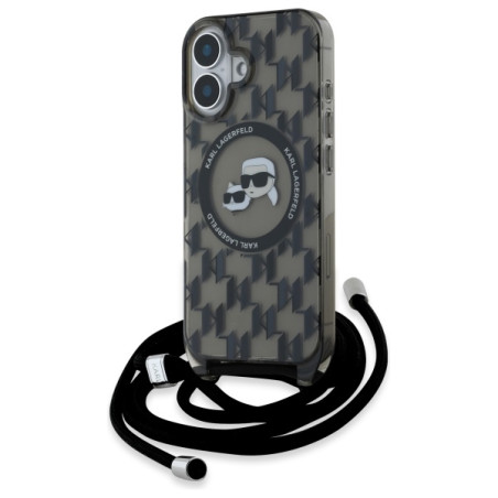 Kryt Karl Lagerfeld IML MagSafe iPhone 16 - černý