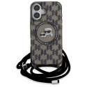 Kryt Karl Lagerfeld IML MagSafe iPhone 16 - černý