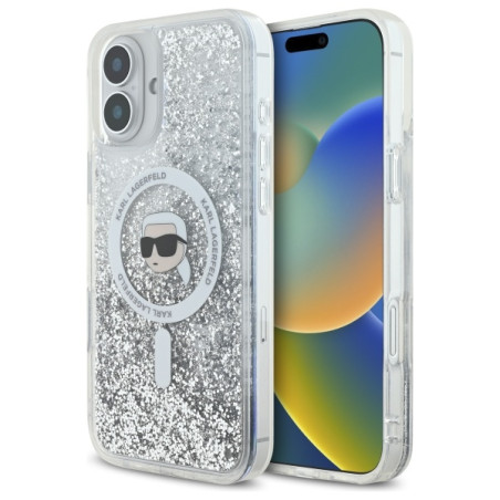 Kryt Karl Lagerfeld LIQUID GLITTER iPhone 16 - clear