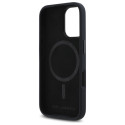Kryt Karl Lagerfeld SILICONE SHADOW METAL pro iPhone 16 – černý