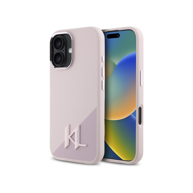 Kryt Karl Lagerfeld SHADOW pro iPhone 16 - růžová