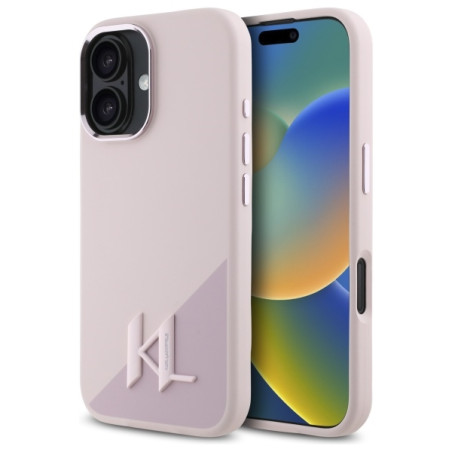 Kryt Karl Lagerfeld SHADOW pro iPhone 16 – růžová