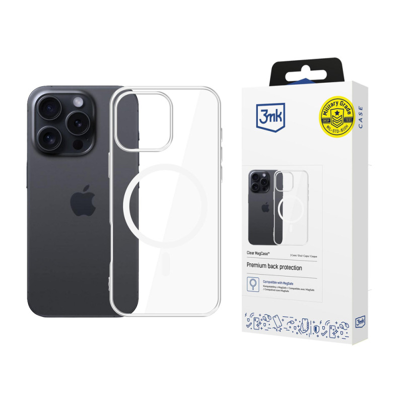 Kryt 3mk MAGCASE pro iPhone 16 Pro - transparentní