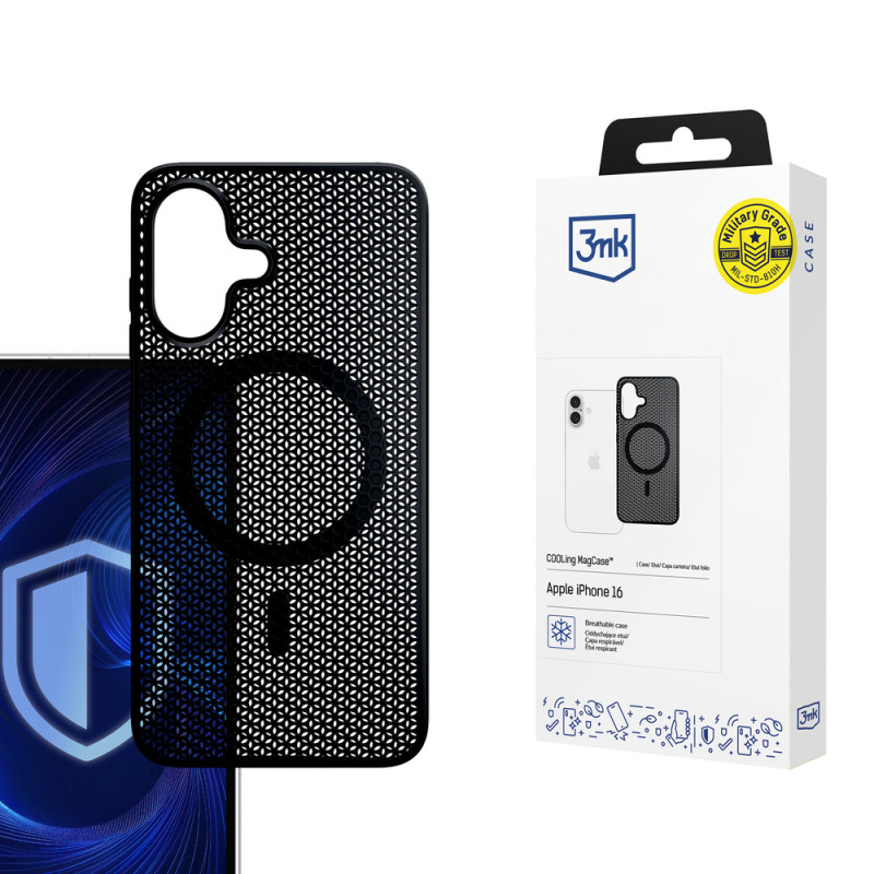 Kryt 3mk COOLing MagCase pro iPhone 16 Plus - černý