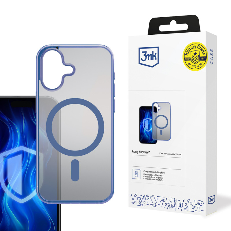 Kryt 3mk Frosty MagCase pro iPhone 16 - blue