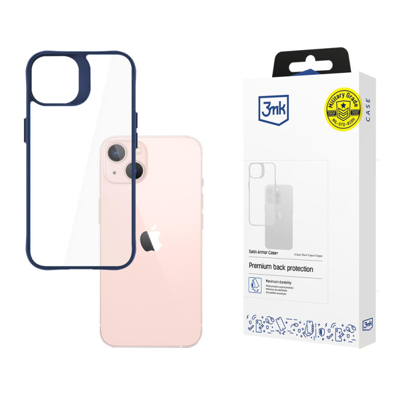 Kryt 3mk SATIN ARMOR CASE+ pro iPhone 14 - transparent