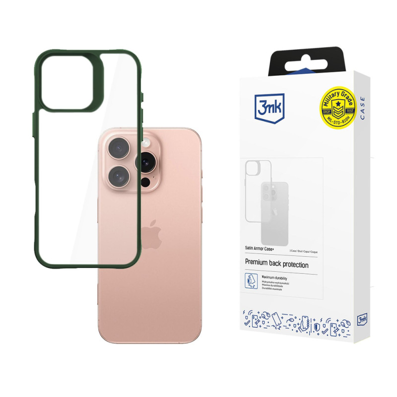Kryt 3mk Satin Armor Case+ pro iPhone 16 Pro - transparent
