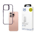 Kryt 3mk SATIN ARMOR CASE+ pro iPhone 16 Pro - transparentní fialová