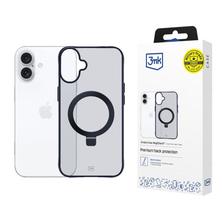 Kryt 3mk SMOKE CASE MAG&STAND pro iPhone 16 - black