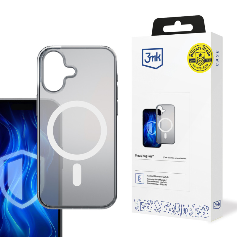 Kryt 3mk FROSTY MagCase pro iPhone 16 - white