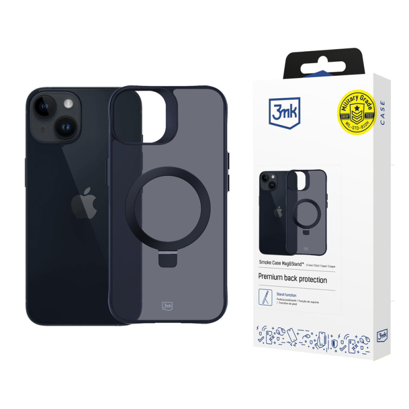 Kryt 3mk Smoke Case Mag&Stand pro iPhone 14 Plus - black