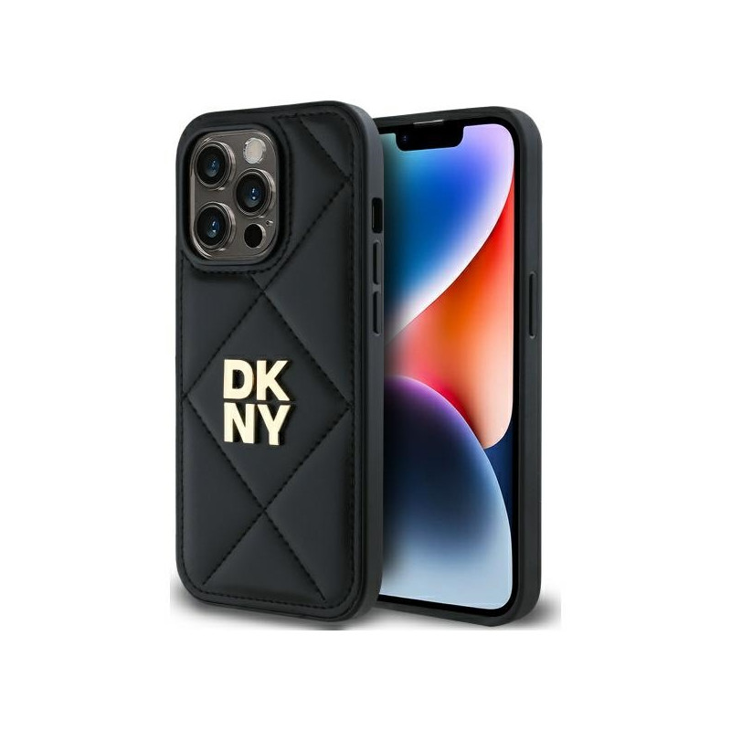 Kryt DKNY QUILTED STACK pro iPhone 14 Pro - černý