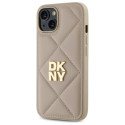 Kryt DKNY QUILTED STACK pro iPhone 14 - beige