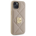 Kryt DKNY QUILTED STACK pro iPhone 14 - beige