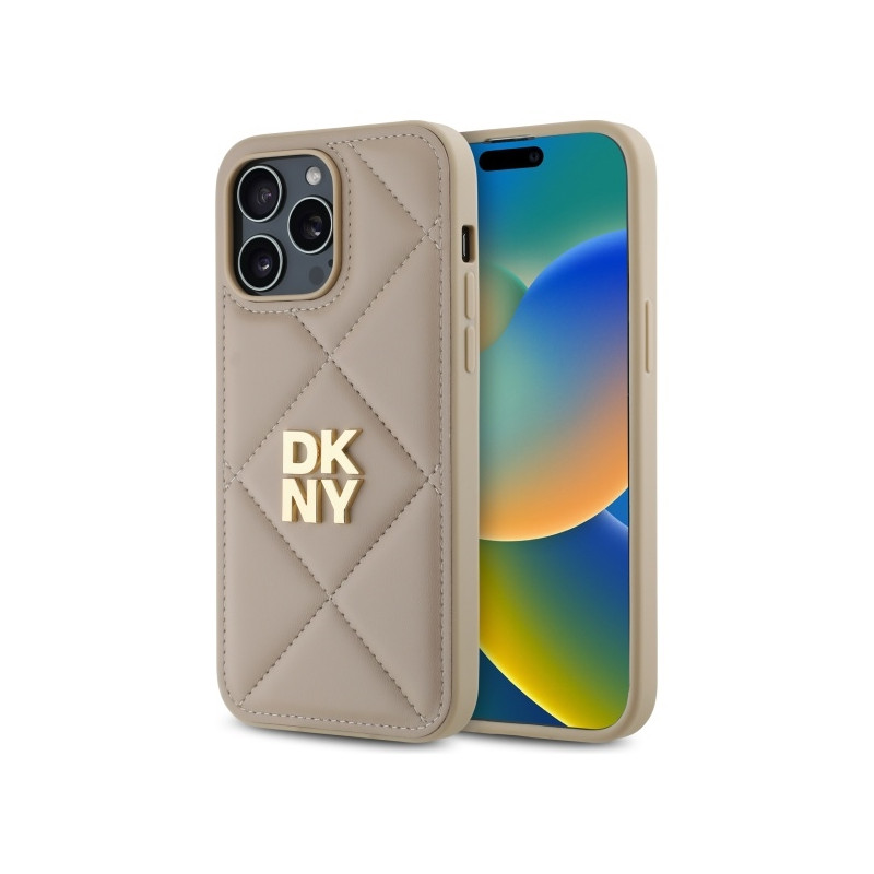 Kryt DKNY QUILTED STACK pro iPhone 14 Pro Max - béžová