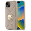 Kryt DKNY QUILTED STACK iPhone 15 Plus - béžová