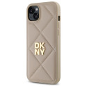 Kryt DKNY QUILTED STACK iPhone 15 Plus - béžová
