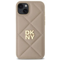 Kryt DKNY QUILTED STACK iPhone 15 Plus - béžová
