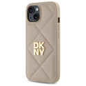 Kryt DKNY Quilted Stack pro iPhone 15 - béžová