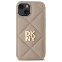 Kryt DKNY Quilted Stack pro iPhone 15 - béžová