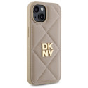 Kryt DKNY Quilted Stack pro iPhone 15 - béžová