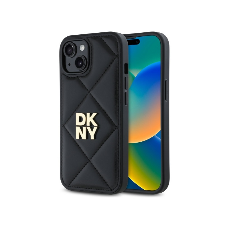 Kryt DKNY QUILTED STACK pro iPhone 15 - černý
