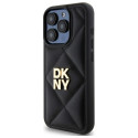 Kryt DKNY QUILTED STACK Logo pro iPhone 15 Pro Max - černý