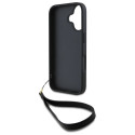 Kryt DKNY WRIST STRAP STOCK LOGO iPhone 16 - černá