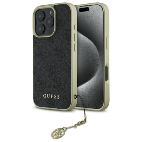 Kryt Guess 4G CHARMS Collection iPhone 16 Pro černý