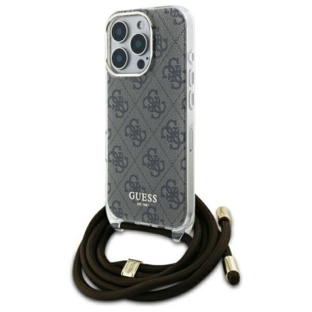 Kryt Guess 4G Print pro iPhone 16 Pro - hnědá