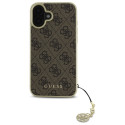 Kryt Guess 4G CHARMS COLLECTION pro iPhone 16 Plus - hnědý
