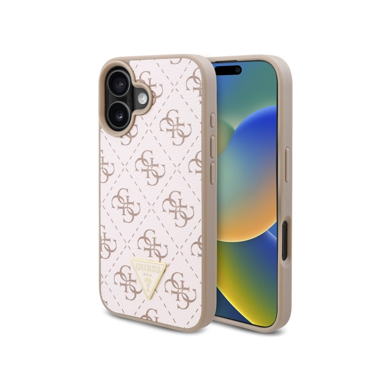 Kryt Guess New 4G TRIANGLE pro iPhone 16 Plus - bílá