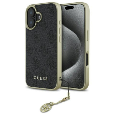 Kryt Guess 4G CHARMS Collection pro iPhone 16 – černý