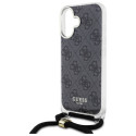 Pouzdro Guess Crossbody Cord 4G Print pro iPhone 16 černé