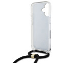Pouzdro Guess Crossbody Cord 4G Print pro iPhone 16 černé