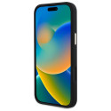 Kryt Guess Silicone Logo Strass 4G iPhone 16 - černý