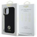 Kryt Guess Silicone Logo Strass 4G iPhone 16 - černý